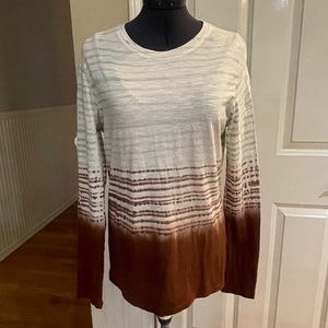 Margaret O’Leary Top Size Small Brown Cream Stripe